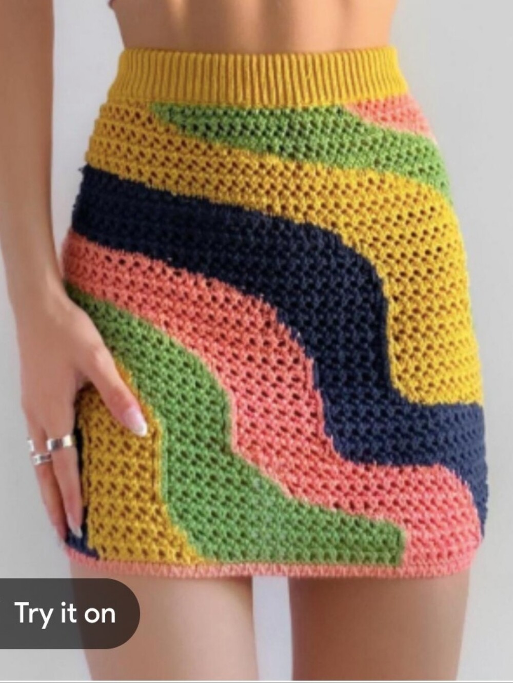 NEW Free People MILA Crochet Mini Skirt Bathing Suit Swim Skirt